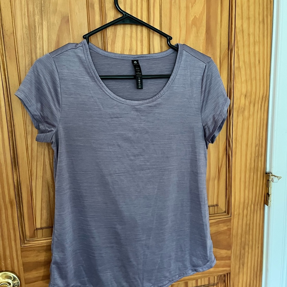 Ladies Short Sleeve Crewneck Tee - Gray